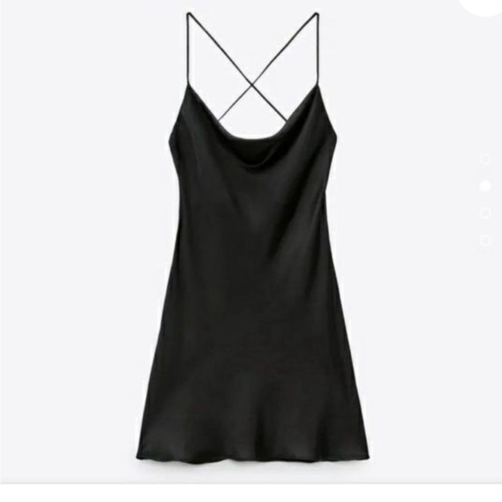 ZARA Satin Effect Short Dress